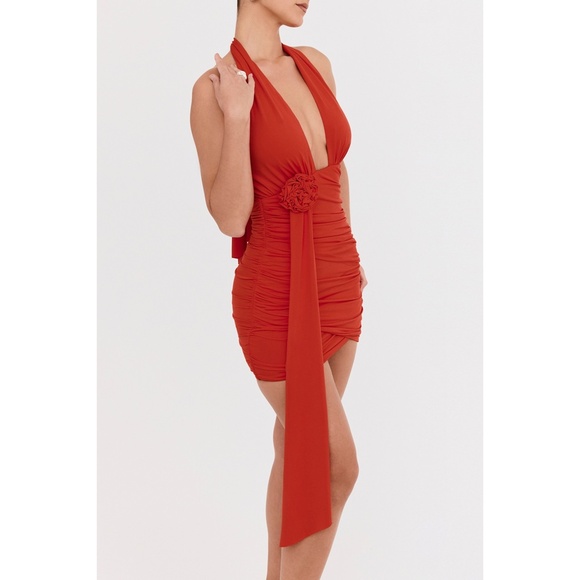 NEW Mistress Rocks Halter Dress Cranberry Large+ (XL) - Picture 8 of 17